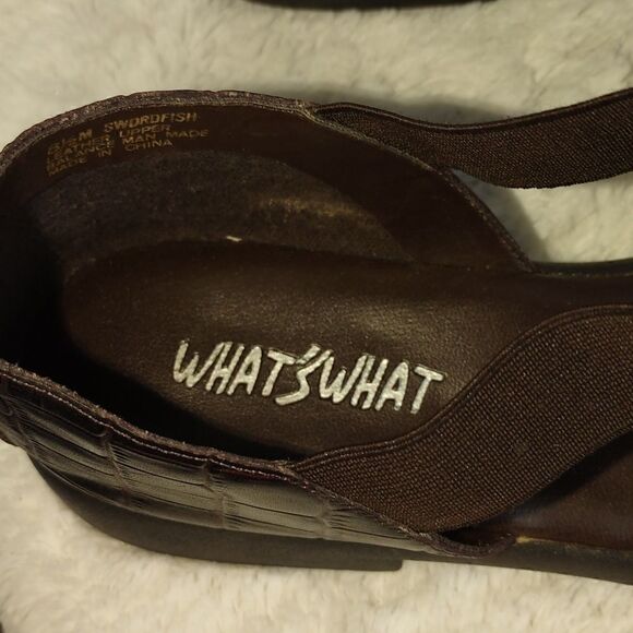 What's What Swordfish Brown Leather Sandals - Picture 7 of 8